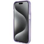 Guess GUHMP15LHRSGSU Purple Hardcase Ring Stand Script Glitter MagSafe Kryt iPhone 15 Pro