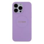Guess GUHMP15LPSAHMCU Purple Hardcase Saffiano MagSafe Kryt iPhone 15 Pro
