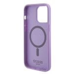 Guess GUHMP15LPSAHMCU Purple Hardcase Saffiano MagSafe Kryt iPhone 15 Pro