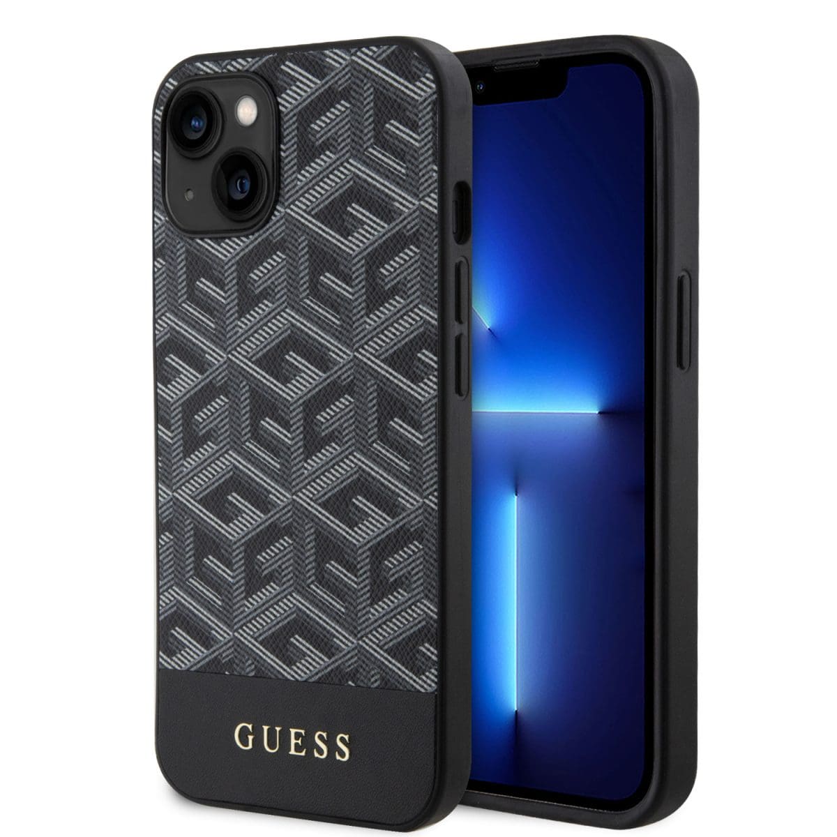 Guess PU G Cube Magsafe Black Kryt iPhone 15
