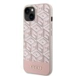 Guess PU G Cube Magsafe Pink Kryt iPhone 15