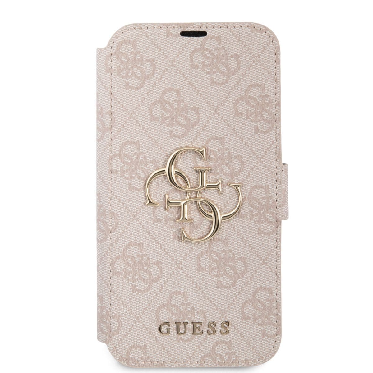 Guess PU Leather 4G Metal Logo Book Pink Kryt iPhone 15