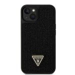 Guess Rhinestones Triangle Metal Logo Black Kryt iPhone 13
