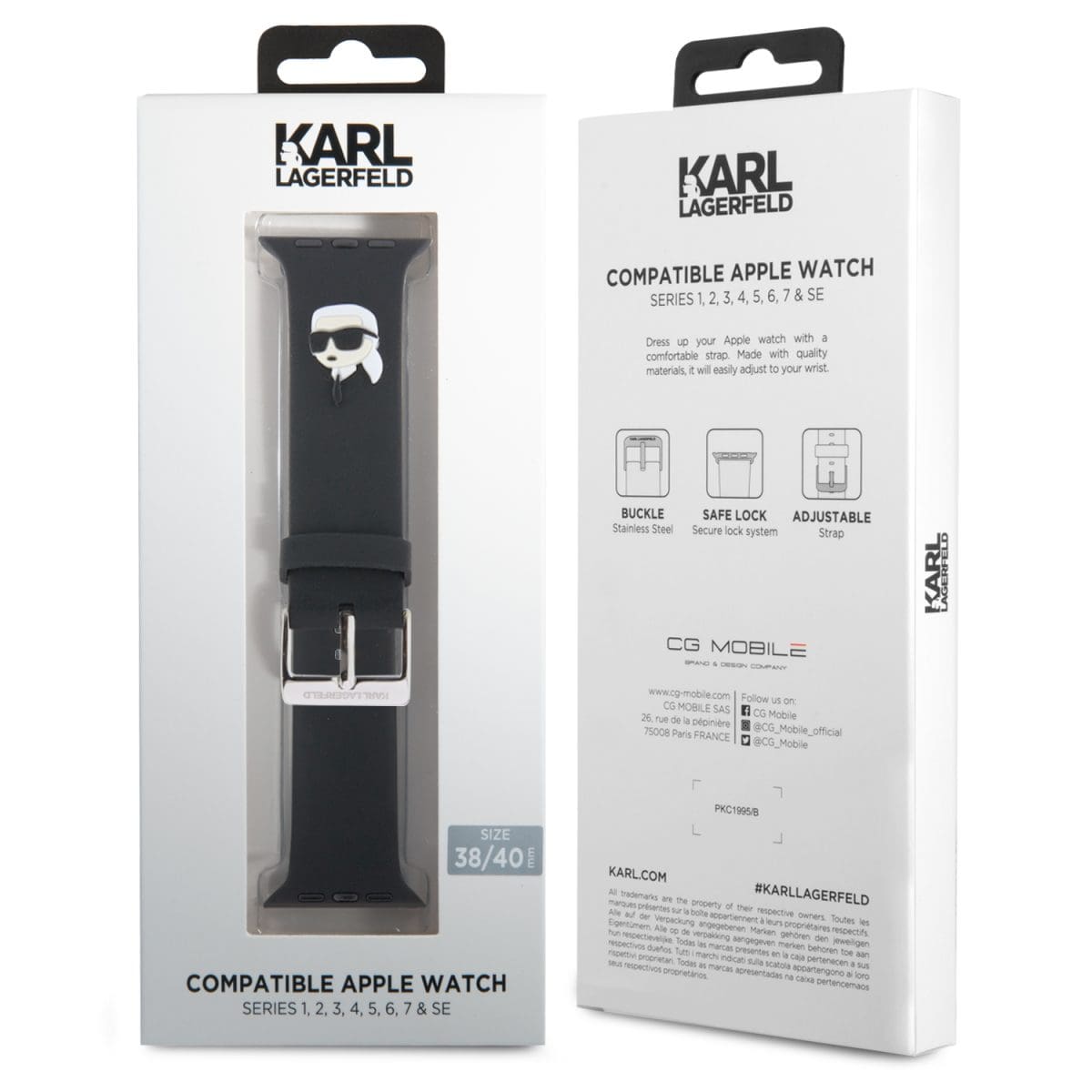 Karl Lagerfeld Karl Head NFT Řemínek Apple Watch 38/40/41 Black