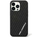 Karl Lagerfeld KLHCN613DMKRLK Black Hardcase 3D Rubber Multi Logo Kryt iPhone 11