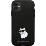 Karl Lagerfeld KLHCN61SMHCNPK Black Hardcase Silicone C Metal Pin Kryt iPhone 11