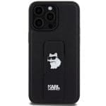 Karl Lagerfeld KLHCP13LGSACHPK Black Hardcase Gripstand Saffiano Choupette Pins Kryt iPhone 13 Pro