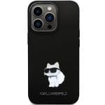 Karl Lagerfeld KLHCP13LSMHCNPK Black Hardcase Silicone C Metal Pin Kryt iPhone 13 Pro
