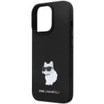 Karl Lagerfeld KLHCP13LSMHCNPK Black Hardcase Silicone C Metal Pin Kryt iPhone 13 Pro