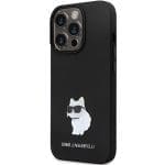 Karl Lagerfeld KLHCP13XSMHCNPK Black Hardcase Silicone C Metal Pin Kryt iPhone 13 Pro Max
