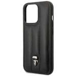 Karl Lagerfeld KLHCP14LPSQPK Hardcase Black Puffy Ikonik Pin Kryt iPhone 14 Pro
