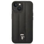 Karl Lagerfeld KLHCP14SPSQPK Hardcase Black Puffy Ikonik Pin Kryt iPhone 14