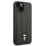 Karl Lagerfeld KLHCP14SPSQPK Hardcase Black Puffy Ikonik Pin Kryt iPhone 14