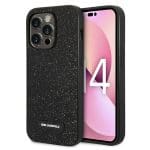 Karl Lagerfeld KLHCP14XG2ELK Hardcase Black Glitter Plaque Logo Kryt iPhone 14 Pro Max