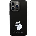 Karl Lagerfeld KLHCP14XSMHCNPK Black Hardcase Silicone C Metal Pin Kryt iPhone 14 Pro Max