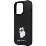 Karl Lagerfeld KLHCP14XSMHCNPK Black Hardcase Silicone C Metal Pin Kryt iPhone 14 Pro Max