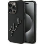 Karl Lagerfeld KLHCP15LSKSBMCK Black Hardcase Silicone Karl Script Kryt iPhone 15 Pro