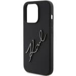 Karl Lagerfeld KLHCP15LSKSBMCK Black Hardcase Silicone Karl Script Kryt iPhone 15 Pro