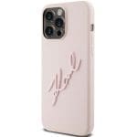 Karl Lagerfeld KLHCP15XSKSBMCP Pink Hardcase Silicone Karl Script Kryt iPhone 15 Pro Max