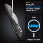 Spigen Enzo Aramid Mag MagSafe Matte Black Kryt iPhone 15 Pro Max