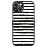 Stripes Gold Black White Kryt iPhone 14