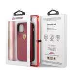 Ferrari FESPEHCP12SRE Red/Red Hardcase On Track Perforated Kryt iPhone 12 Mini