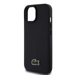 Lacoste Iconic Petit Pique Woven Logo MagSafe Black Kryt iPhone 15