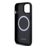 Lacoste Iconic Petit Pique Woven Logo MagSafe Black Kryt iPhone 15
