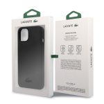 Lacoste Liquid Silicone Glossy Printing Logo Black Kryt iPhone 13 Mini