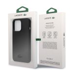 Lacoste Liquid Silicone Glossy Printing Logo Black Kryt iPhone 13 Pro Max