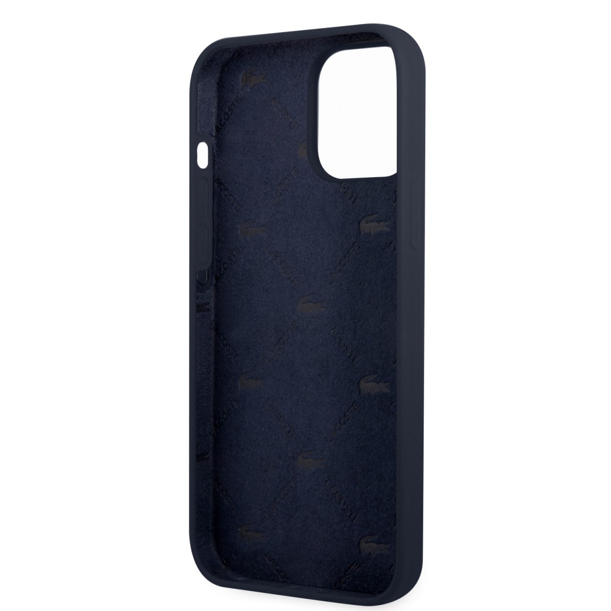 Lacoste Liquid Silicone Glossy Printing Logo Navy Kryt iPhone 13 Pro