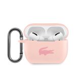 Lacoste Liquid Silicone Glossy Printing Logo Pink Kryt Airpods Pro