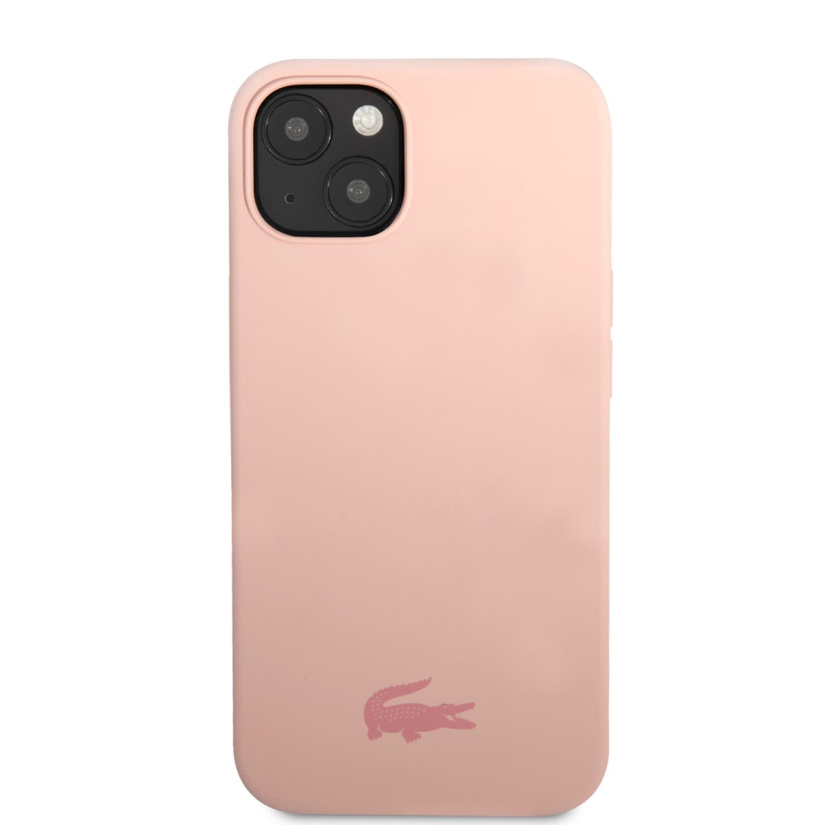 Lacoste Liquid Silicone Glossy Printing Logo Pink Kryt iPhone 13