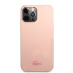 Lacoste Liquid Silicone Glossy Printing Logo Pink Kryt iPhone 13 Pro Max