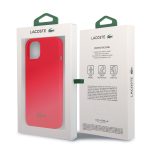Lacoste Liquid Silicone Glossy Printing Logo Red Kryt iPhone 13