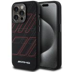 AMG AMHMP15L23SSPK Black Hardcase Silicone Large Rhombuses Pattern MagSafe Kryt iPhone 15 Pro