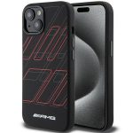 AMG AMHMP15M23SSPK Black Hardcase Silicone Large Rhombuses Pattern MagSafe Kryt iPhone 15 Plus/14 Plus