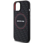AMG AMHMP15S23SMRK Black Hardcase Silicone Carbon Pattern MagSafe Kryt iPhone 15