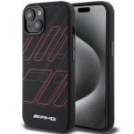 AMG AMHMP15S23SSPK Black Hardcase Silicone Large Rhombuses Pattern MagSafe Kryt iPhone 15