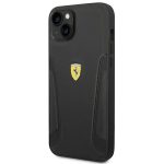 Ferrari FEHCP14SRBUK Black Hardcase Leather Stamp Sides Kryt iPhone 14