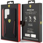 Ferrari FEHCS23LNPYK Black Hardcase Carbon Contrast Edges Kryt Samsung Galaxy S23 Ultra