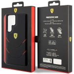 Ferrari FEHCS23LPBAK Black Hardcase Hot Stamp Lines Kryt Samsung Galaxy S23 Ultra
