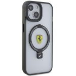 Ferrari FEHMP15MUSCAH Transparent Hardcase Ring Stand 2023 Collection MagSafe Kryt iPhone 15 Plus/14 Plus