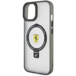 Ferrari FEHMP15MUSCAH Transparent Hardcase Ring Stand 2023 Collection MagSafe Kryt iPhone 15 Plus/14 Plus