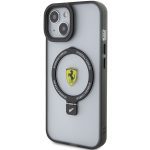 Ferrari FEHMP15MUSCAK Black Hardcase Ring Stand 2023 Collection MagSafe Kryt iPhone 15 Plus/14 Plus