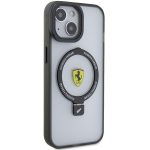Ferrari FEHMP15MUSCAK Black Hardcase Ring Stand 2023 Collection MagSafe Kryt iPhone 15 Plus/14 Plus