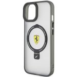 Ferrari FEHMP15MUSCAK Black Hardcase Ring Stand 2023 Collection MagSafe Kryt iPhone 15 Plus/14 Plus