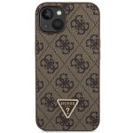 Guess GUHCP13MP4TDSCPW Brown Hardcase Crossbody 4G Metal Logo Kryt iPhone 13