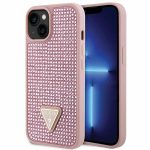 Guess GUHCP14MHDGTPP Pink Hardcase Rhinestone Triangle Kryt iPhone 15 Plus/14 Plus
