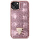 Guess GUHCP14MHDGTPP Pink Hardcase Rhinestone Triangle Kryt iPhone 15 Plus/14 Plus